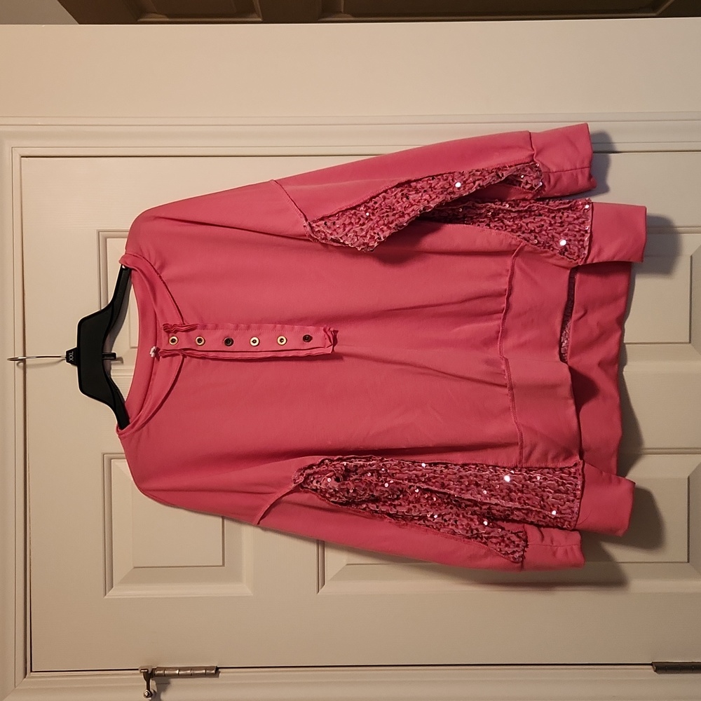 Pink sequence sweatshirt